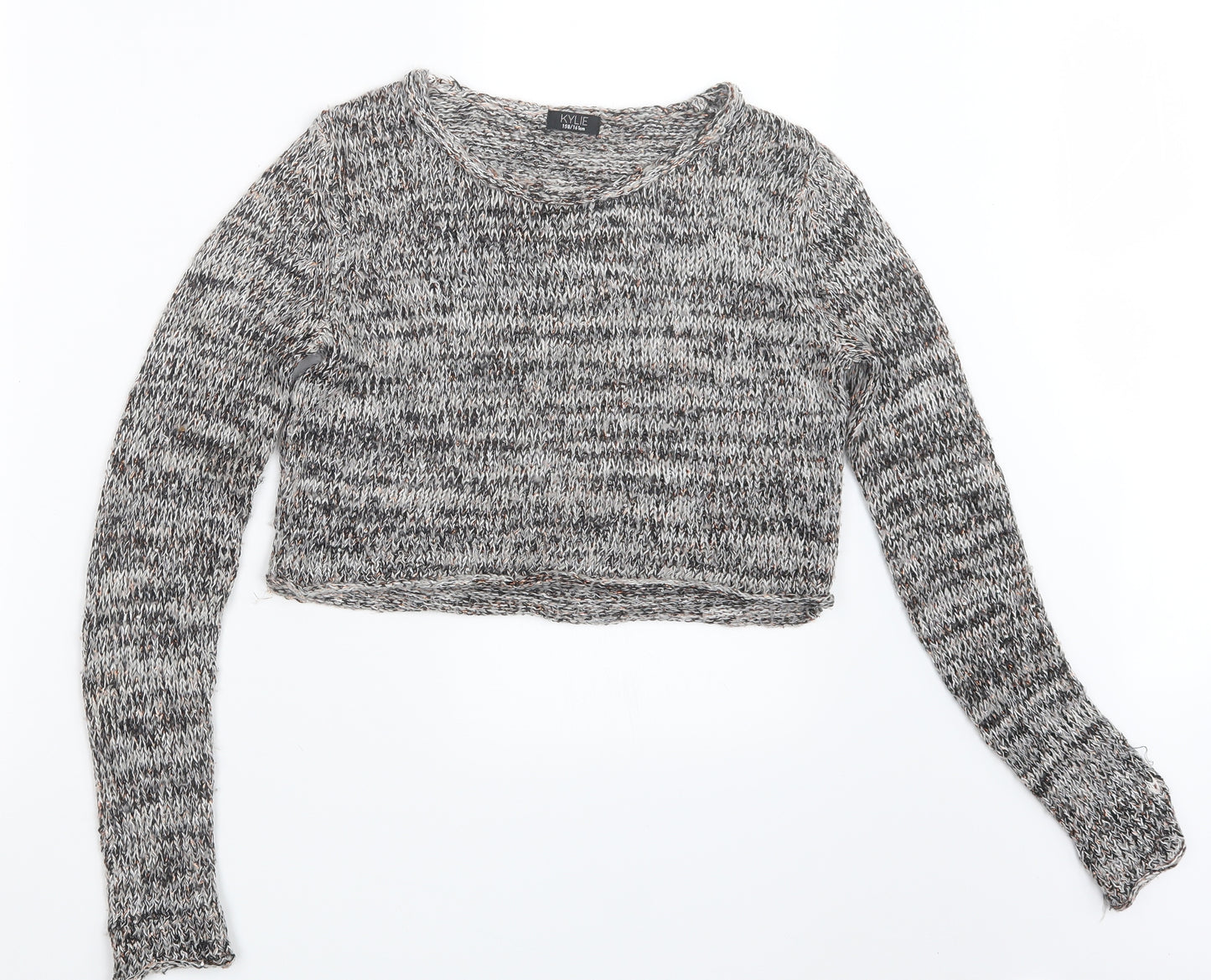 Kylie Girls Black  Knit Pullover Jumper Size 13 Years