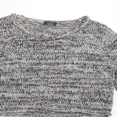 Kylie Girls Black  Knit Pullover Jumper Size 13 Years