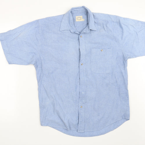Casual Club Mens Blue    Button-Up Size S