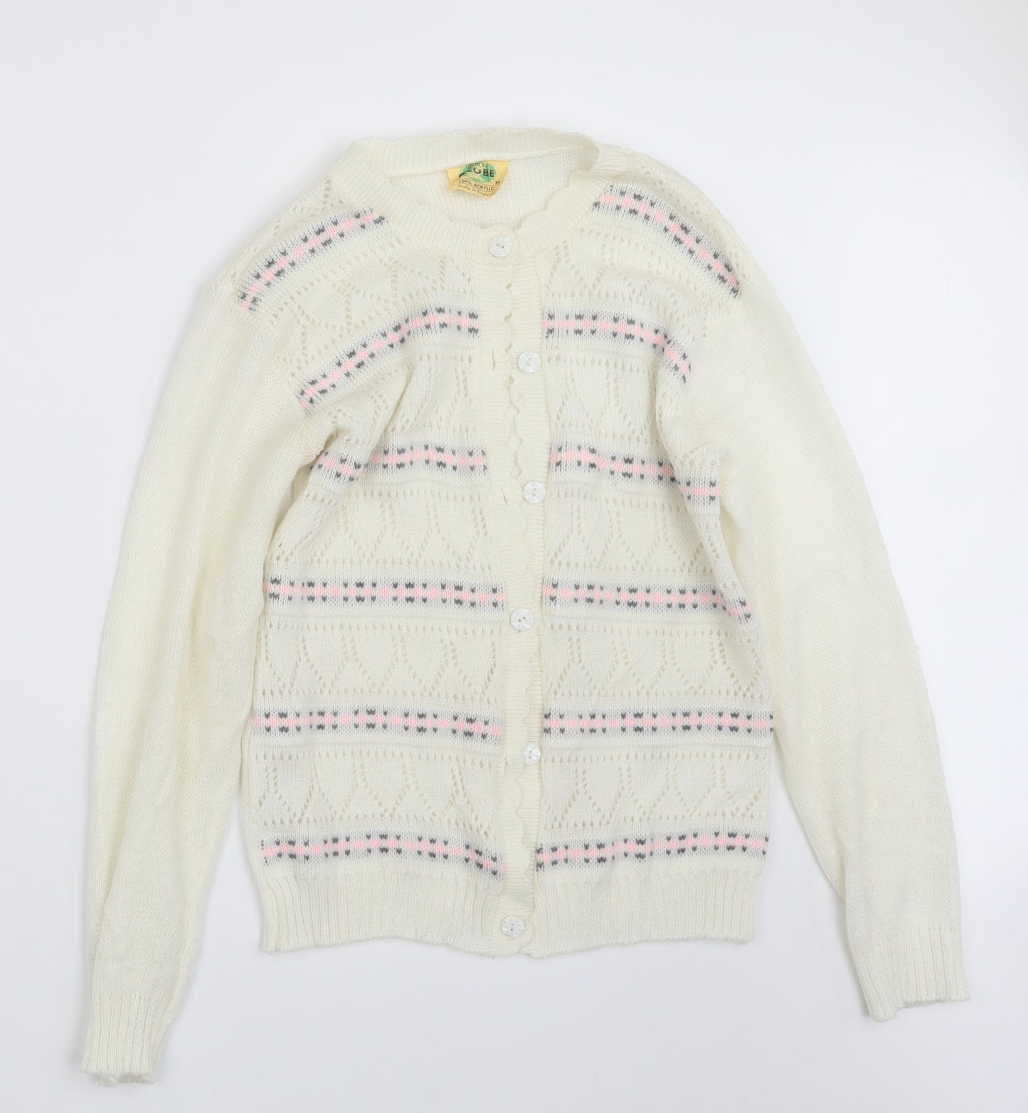 Globe Womens Ivory  Knit Cardigan Jumper Size M