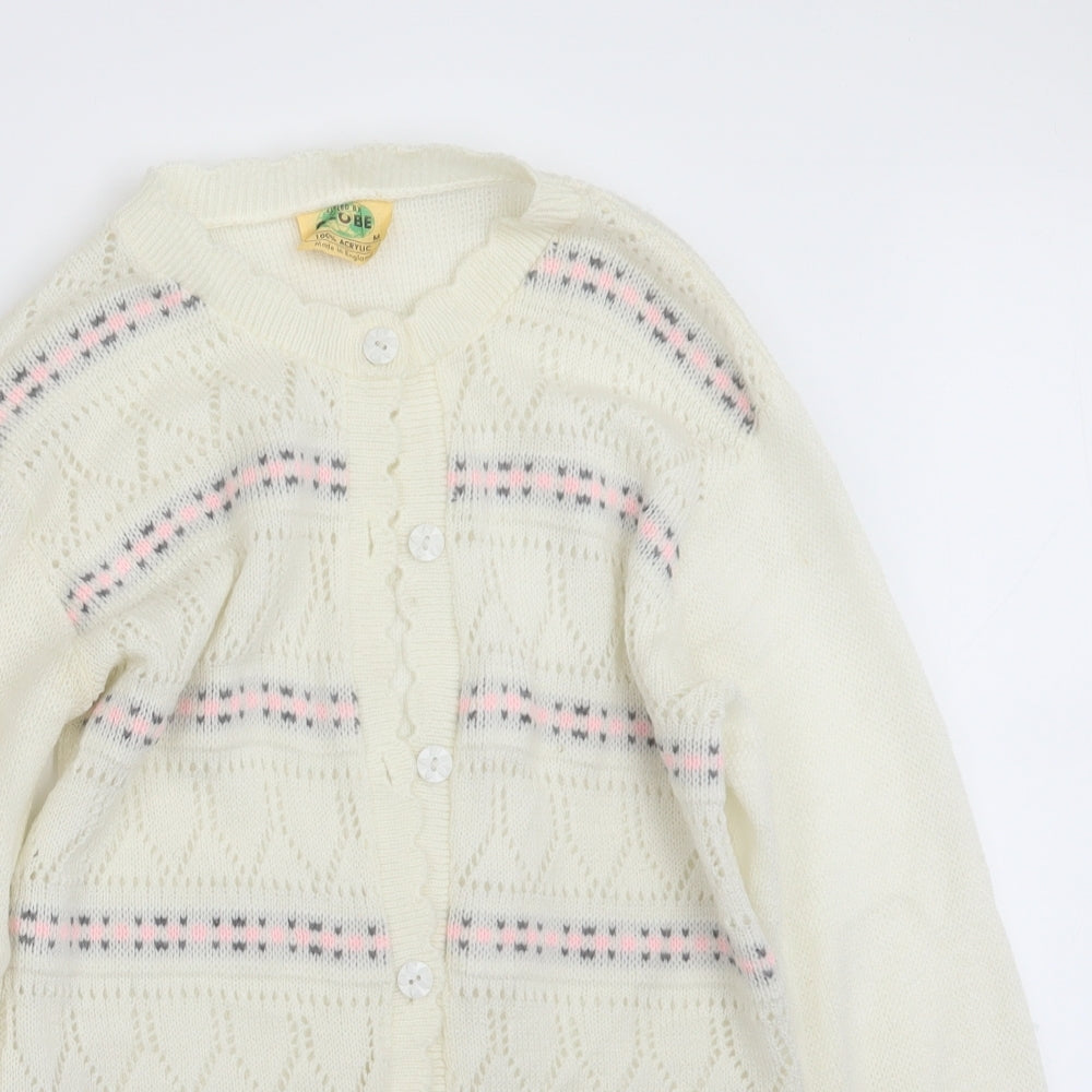 Globe Womens Ivory  Knit Cardigan Jumper Size M