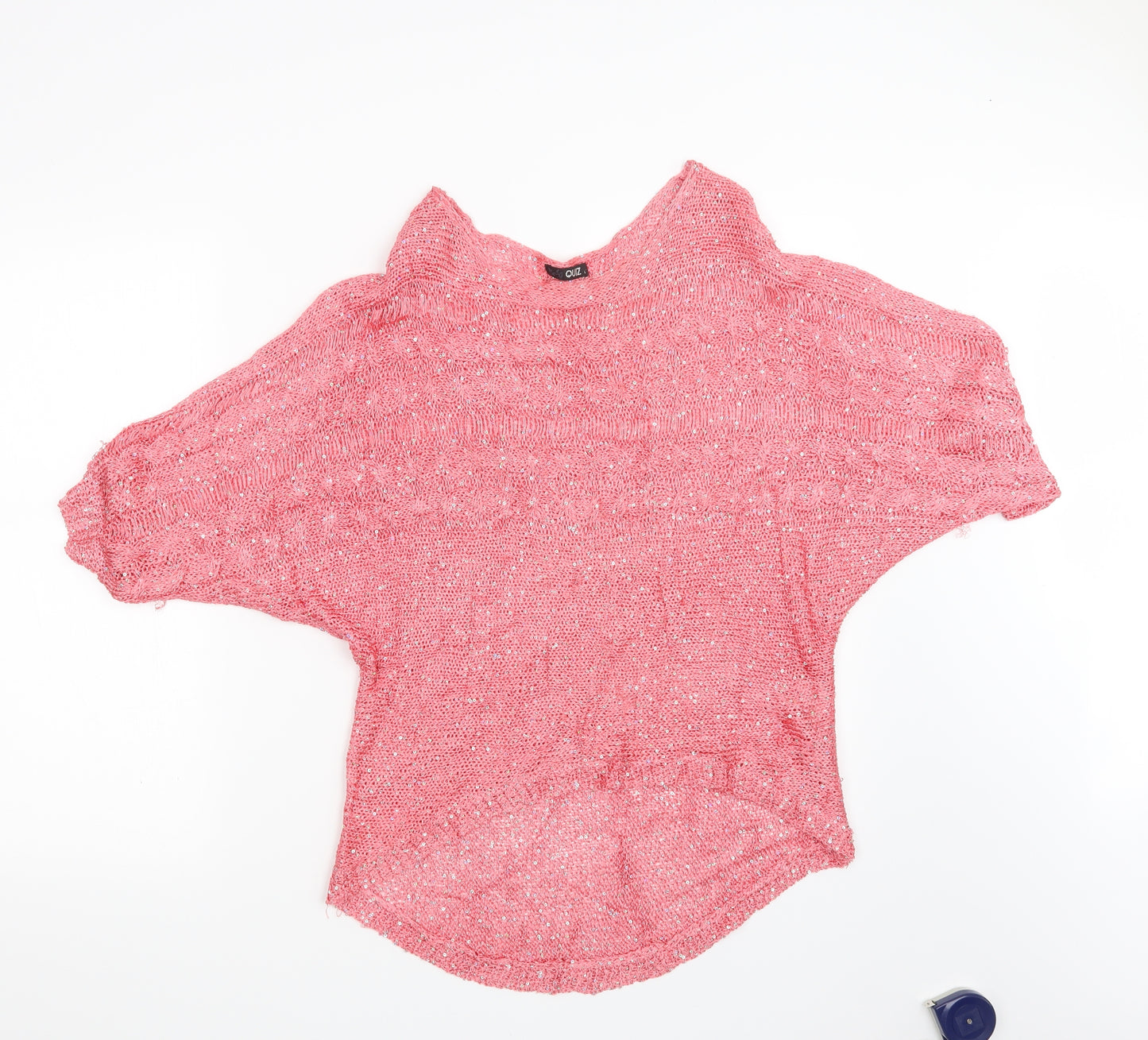 Quiz Womens Pink  Knit Pullover Jumper Size L