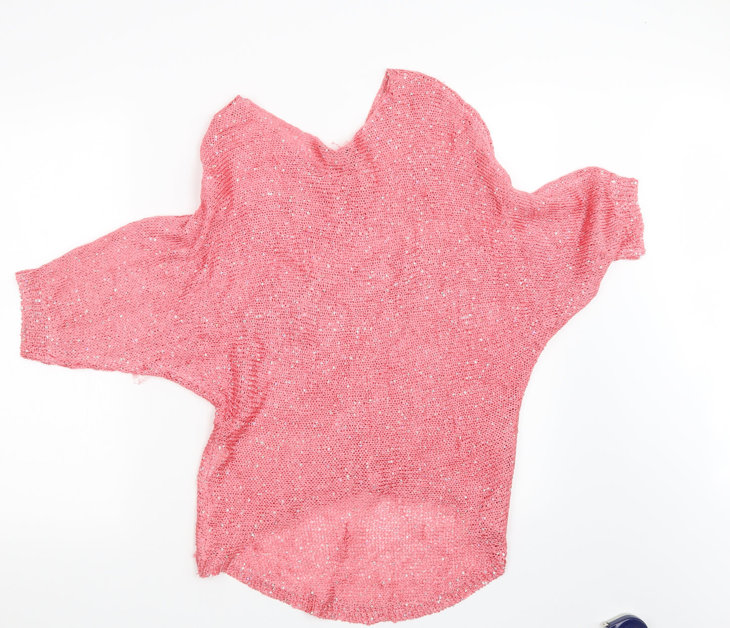 Quiz Womens Pink  Knit Pullover Jumper Size L