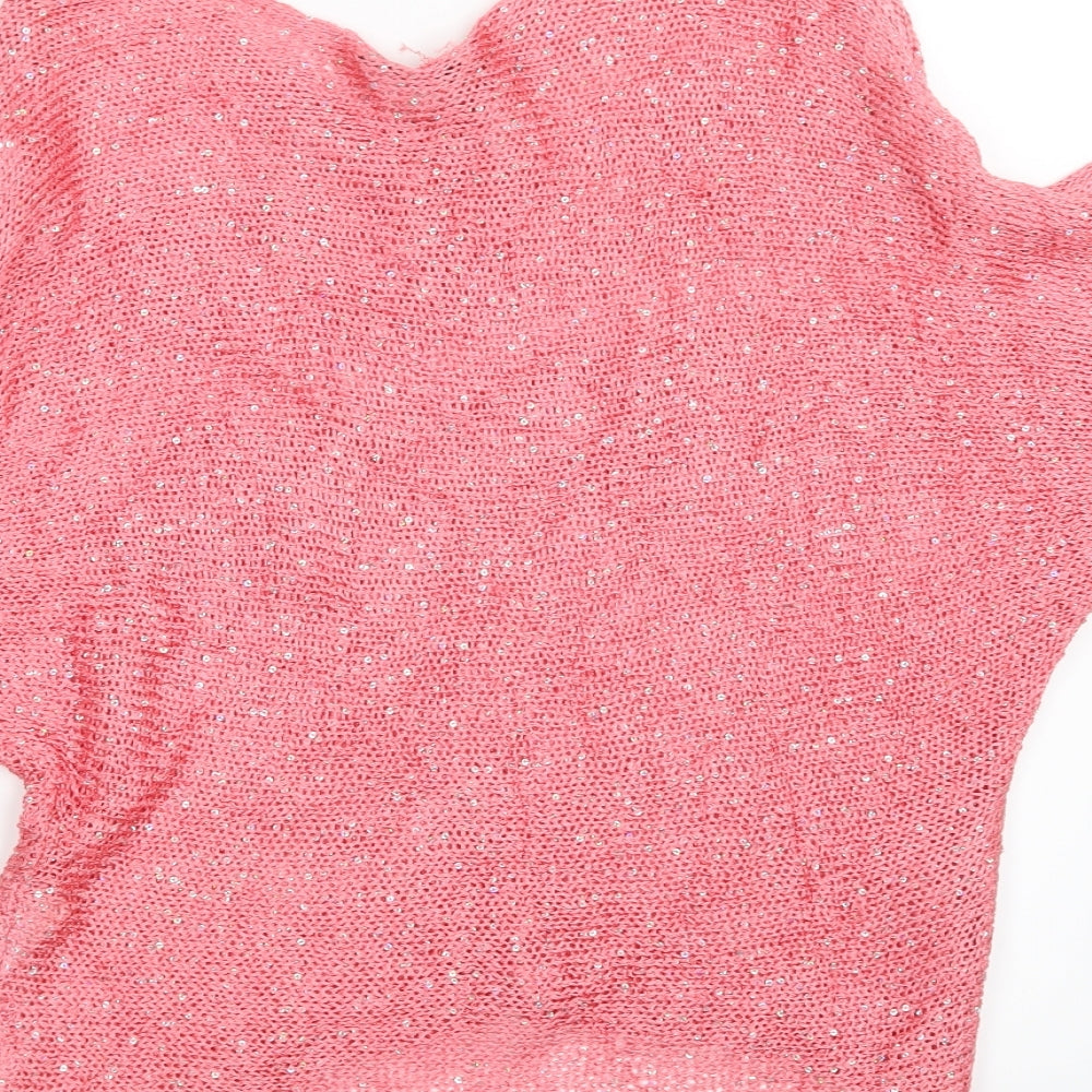 Quiz Womens Pink  Knit Pullover Jumper Size L