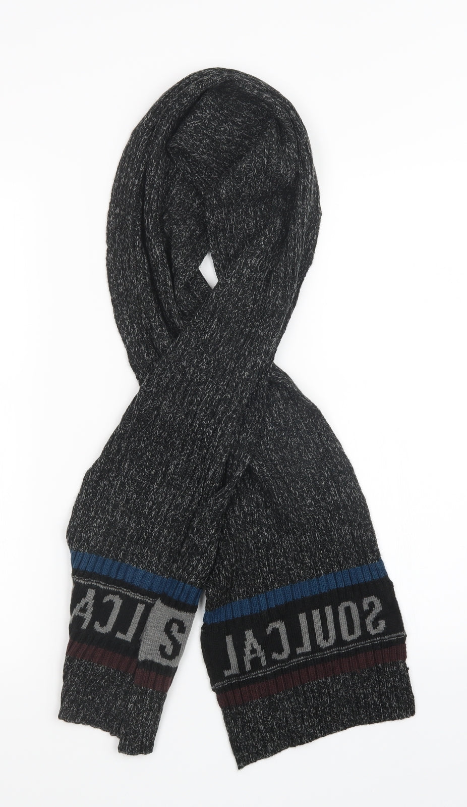 SoulCal&Co Mens Black  Knit Scarf  One Size
