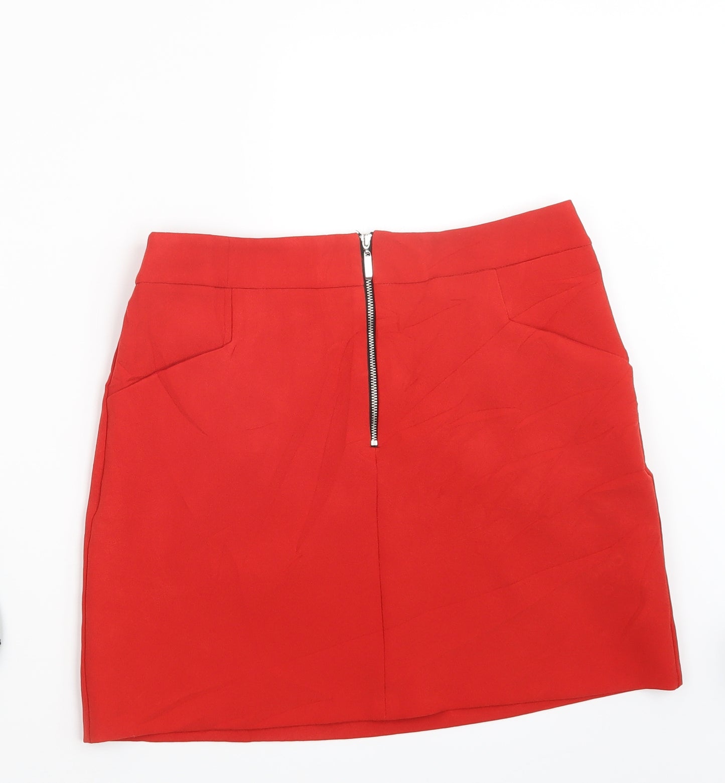 New Look Womens Red   Straight & Pencil Skirt Size 10