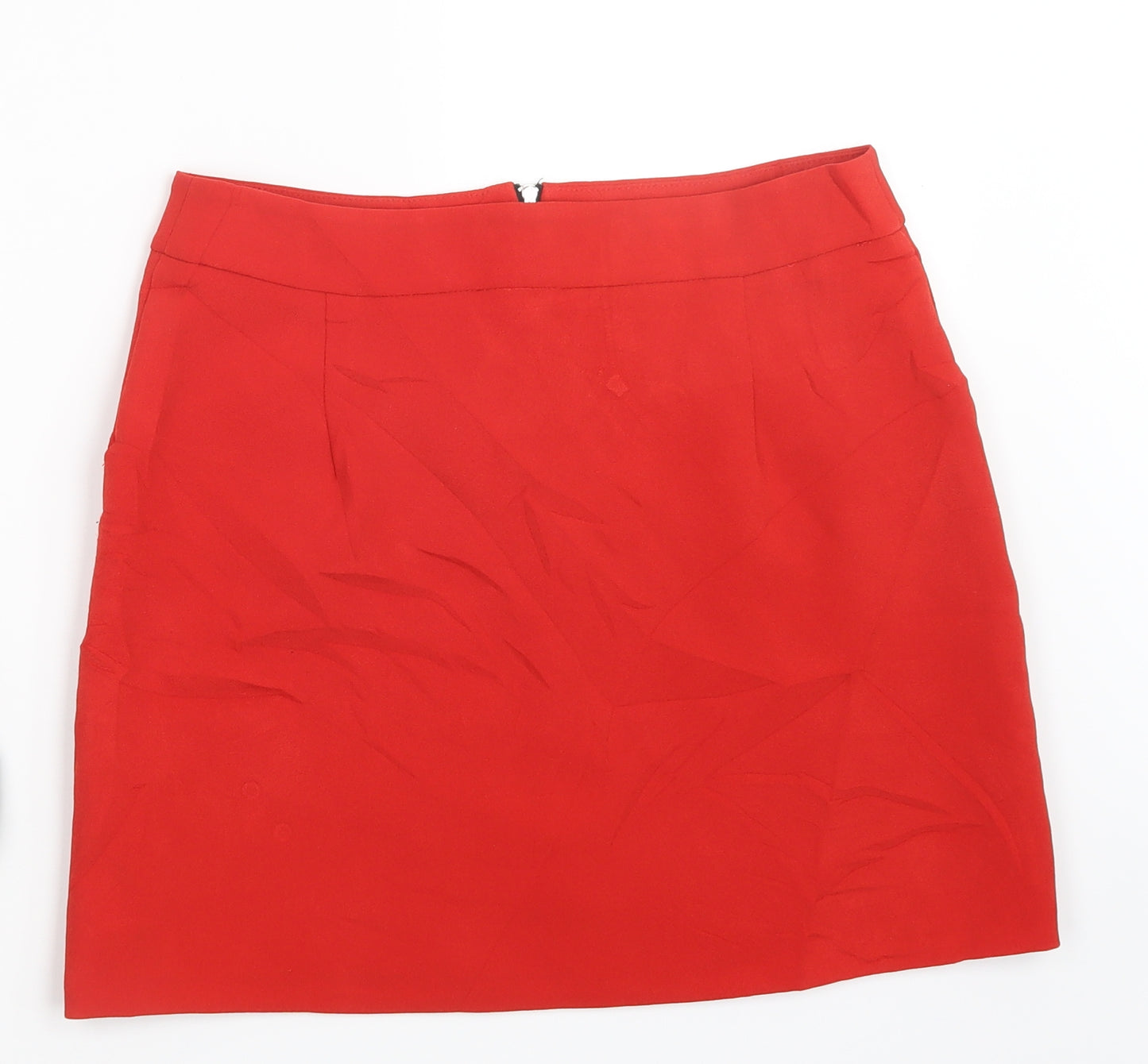 New Look Womens Red   Straight & Pencil Skirt Size 10