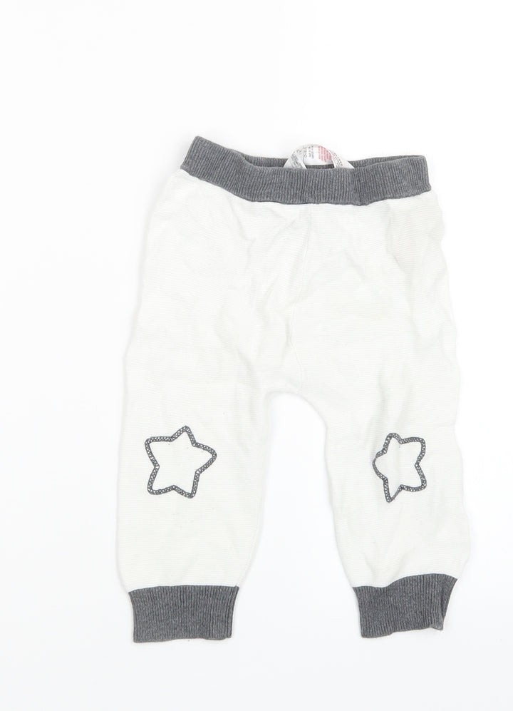 Disney Baby Baby White  Knit Capri Trousers Size 12-18 Months