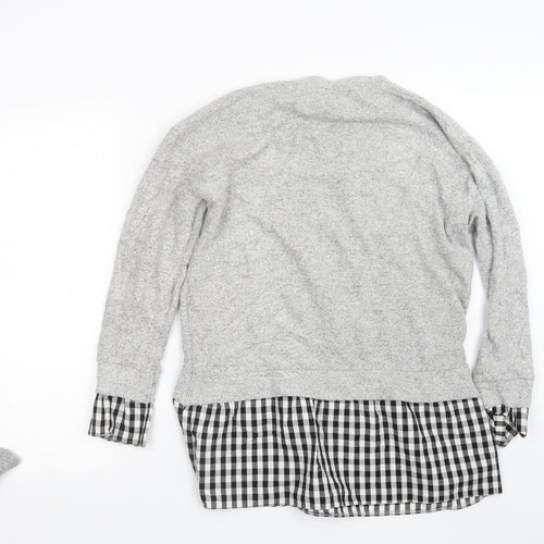 New Look Womens Grey  Knit Pullover Jumper Size S