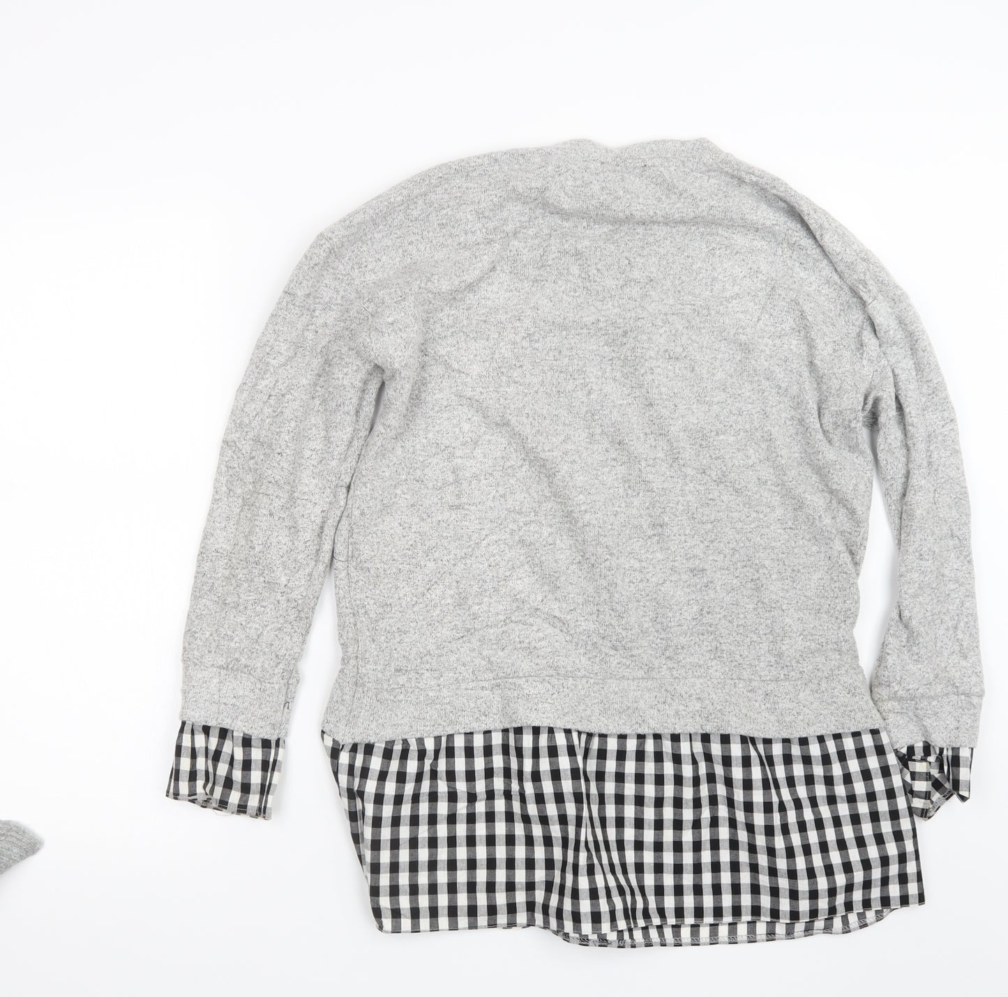 New Look Womens Grey  Knit Pullover Jumper Size S