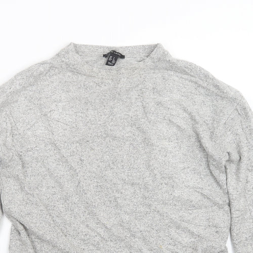 New Look Womens Grey  Knit Pullover Jumper Size S