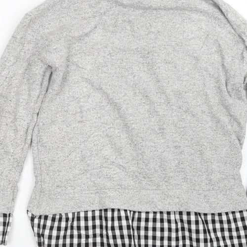 New Look Womens Grey  Knit Pullover Jumper Size S