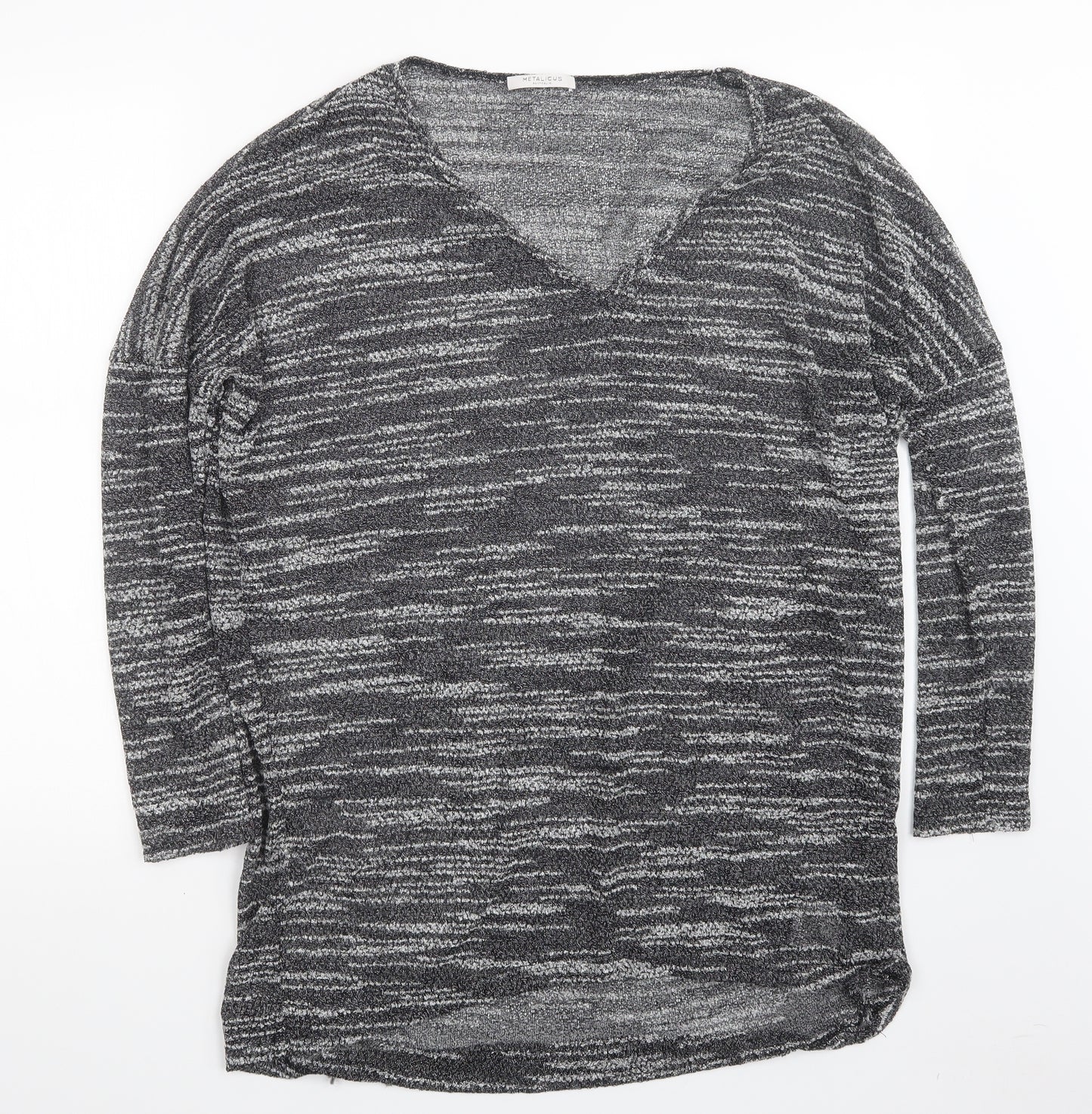 metalicus Womens Grey   Pullover Jumper One Size