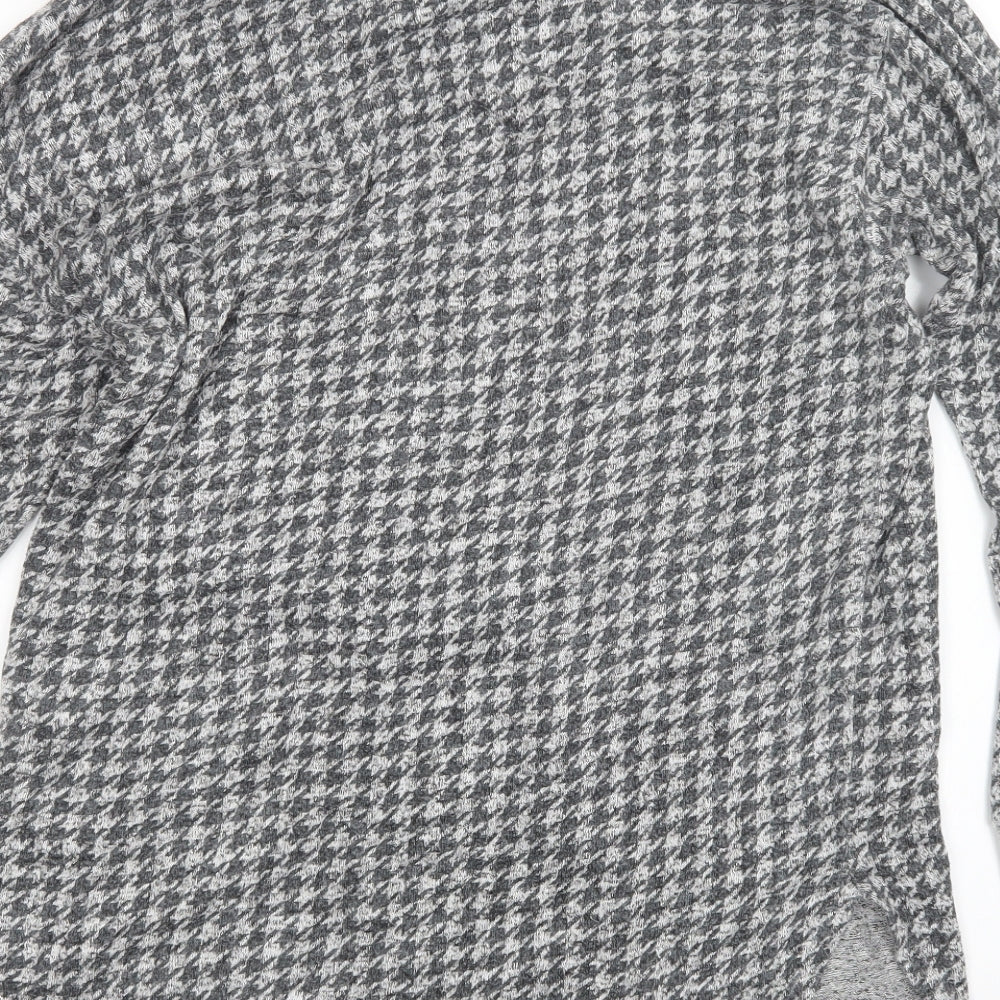 NEXT Womens Grey Houndstooth  Pullover Jumper Size 14