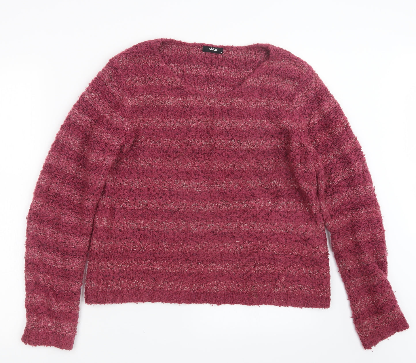 M&Co Womens Pink  Knit Pullover Jumper Size 14