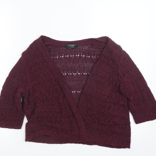 George Womens Purple  Knit Cardigan Jumper Size 14