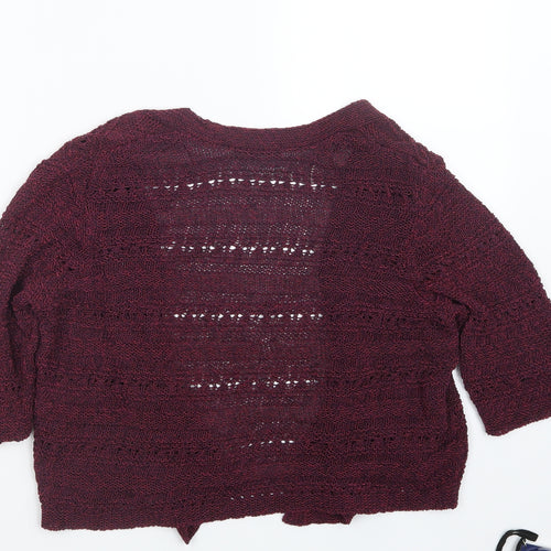 George Womens Purple  Knit Cardigan Jumper Size 14