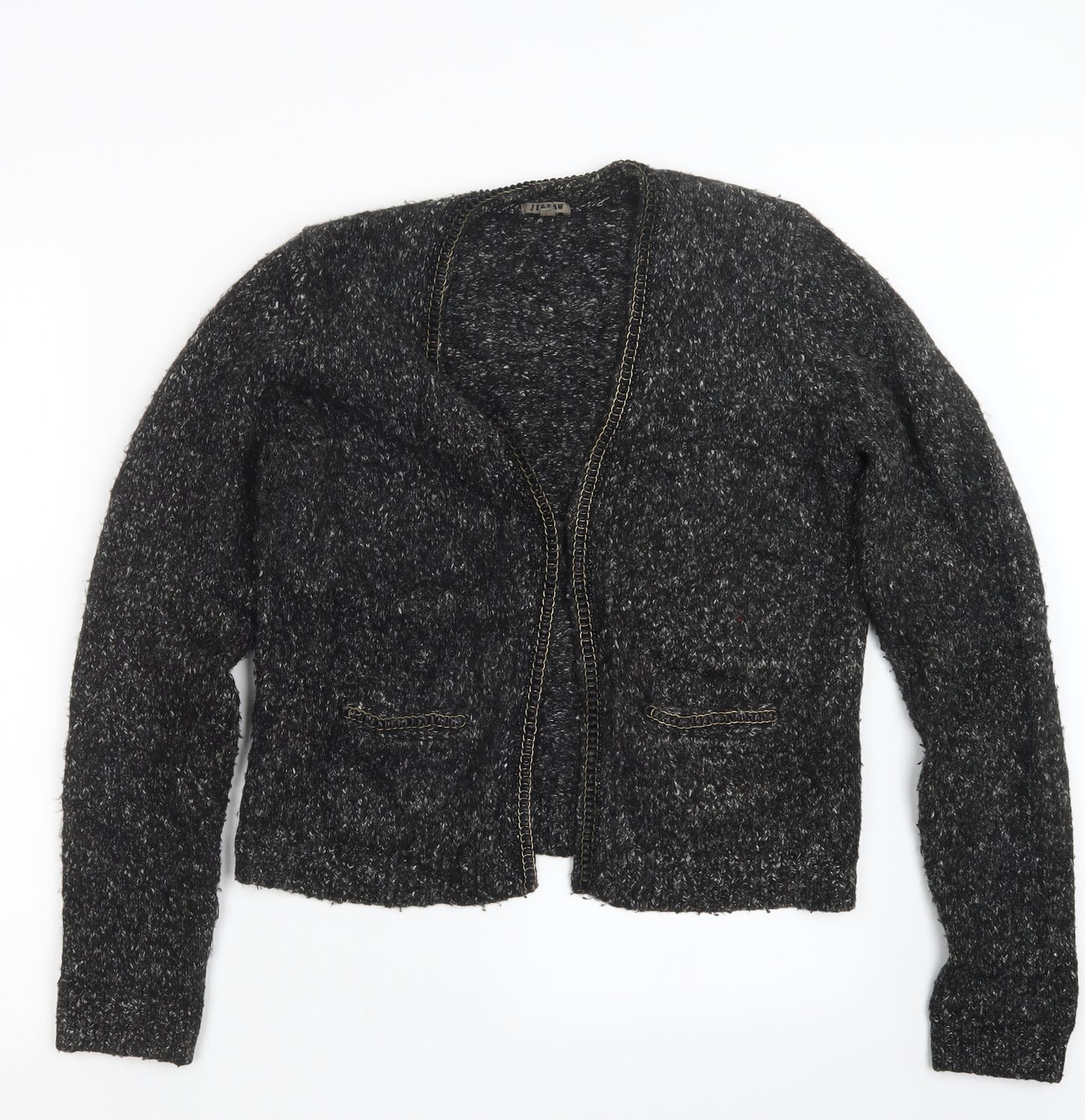 Jigsaw Womens Black  Knit Cardigan Jumper Size L