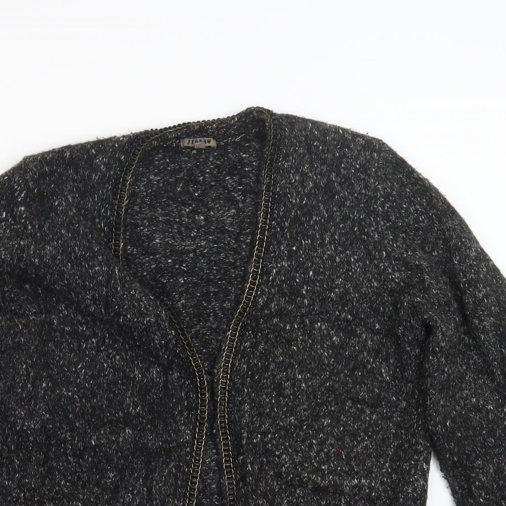 Jigsaw Womens Black  Knit Cardigan Jumper Size L