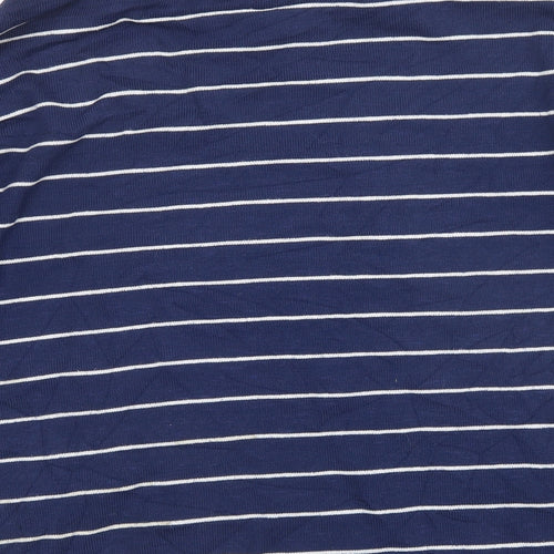 TU Womens Blue Striped Knit Pullover Jumper Size 14