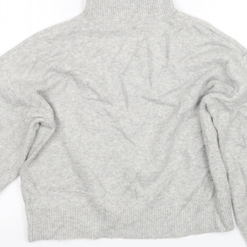 H&M Womens Grey  Knit Pullover Jumper Size XS