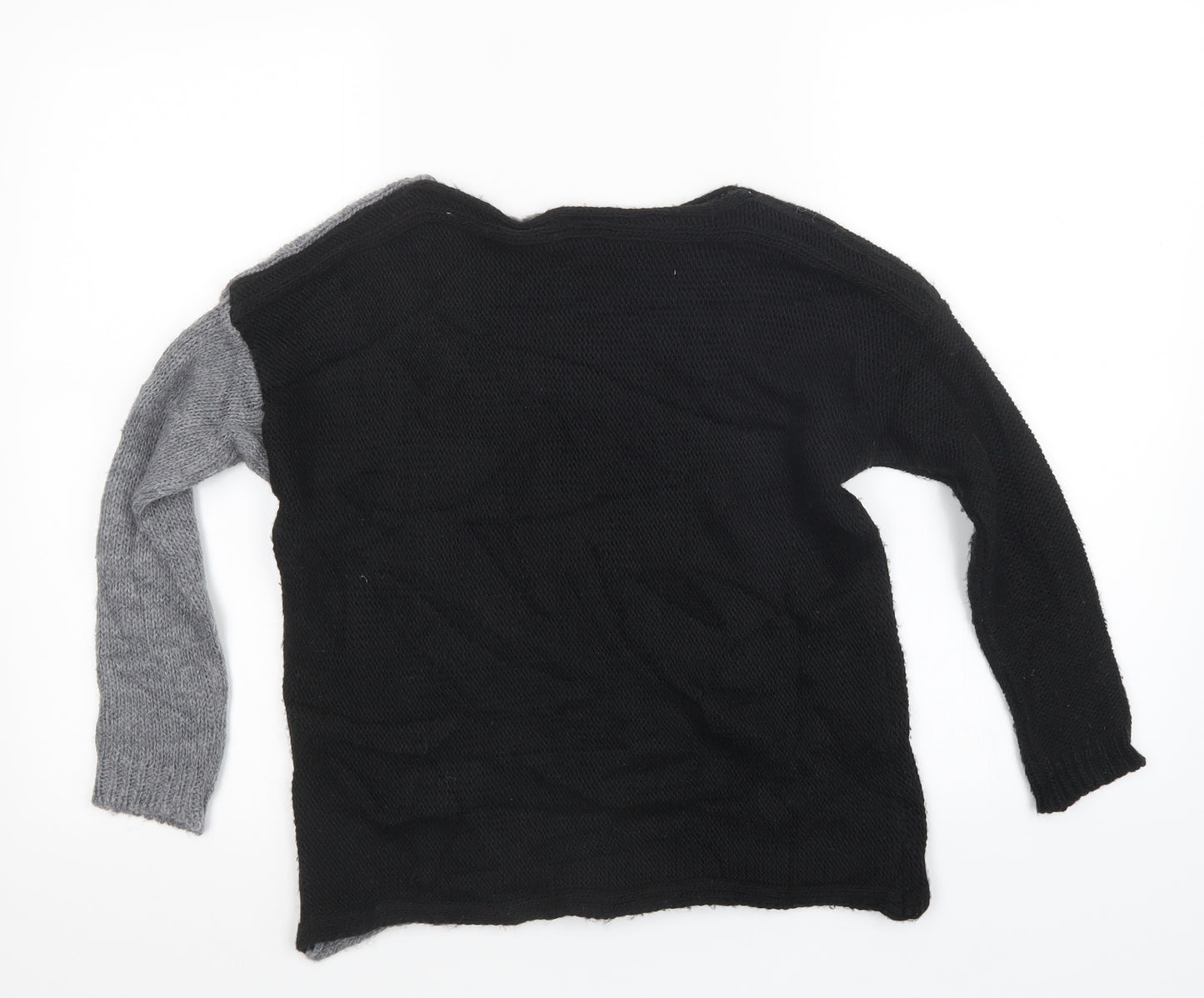 United Colors of Benetton Womens Black  Knit Pullover Jumper Size L
