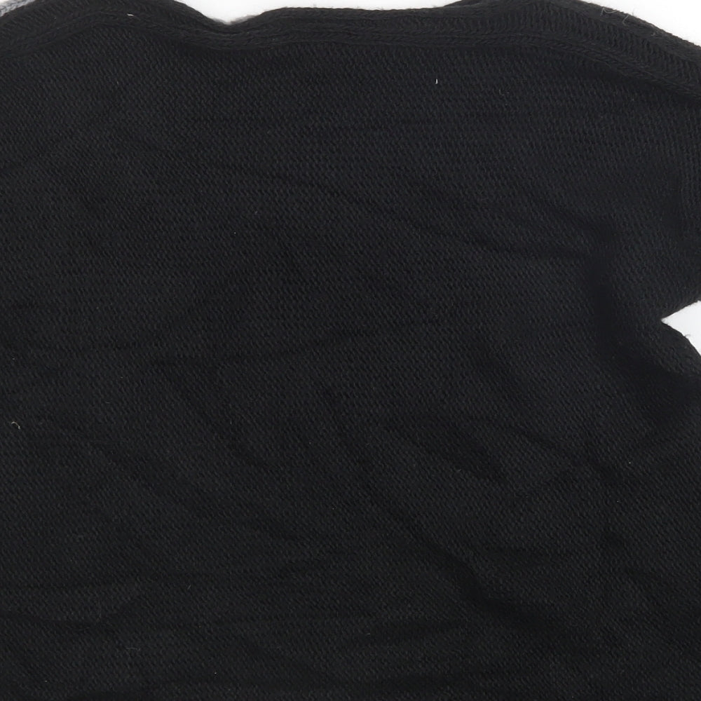 United Colors of Benetton Womens Black  Knit Pullover Jumper Size L