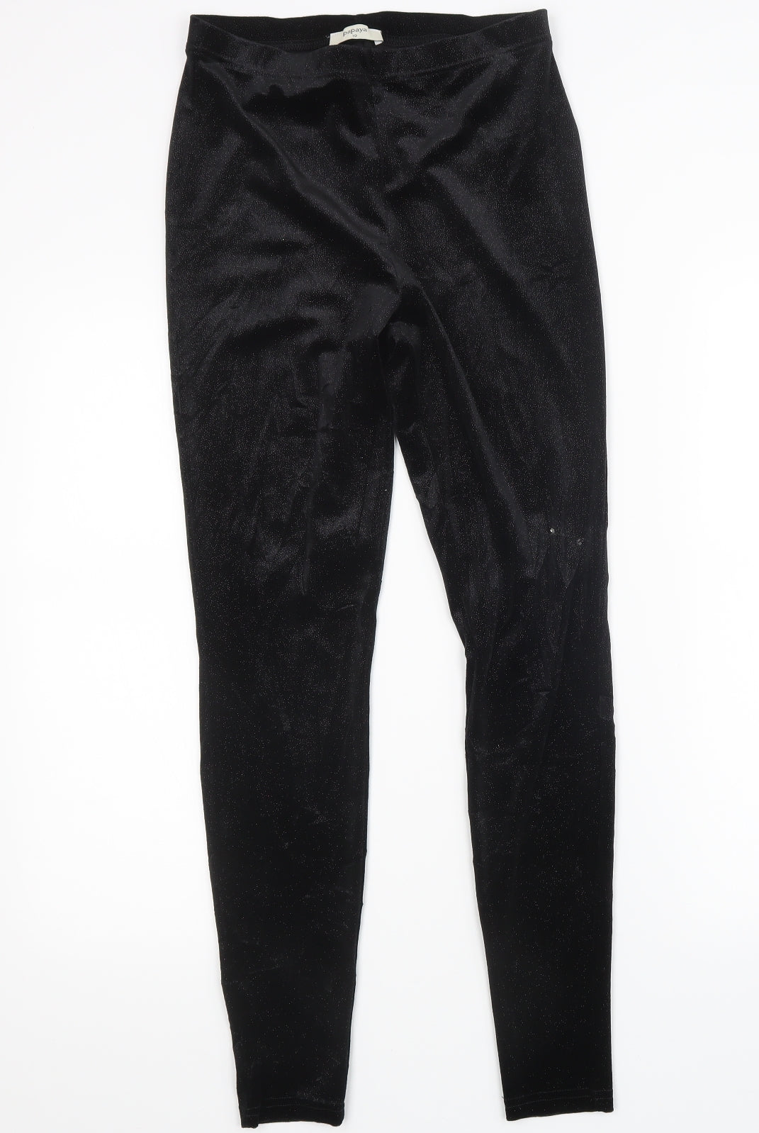 Papaya Womens Black   Capri Leggings Size 10 L28 in