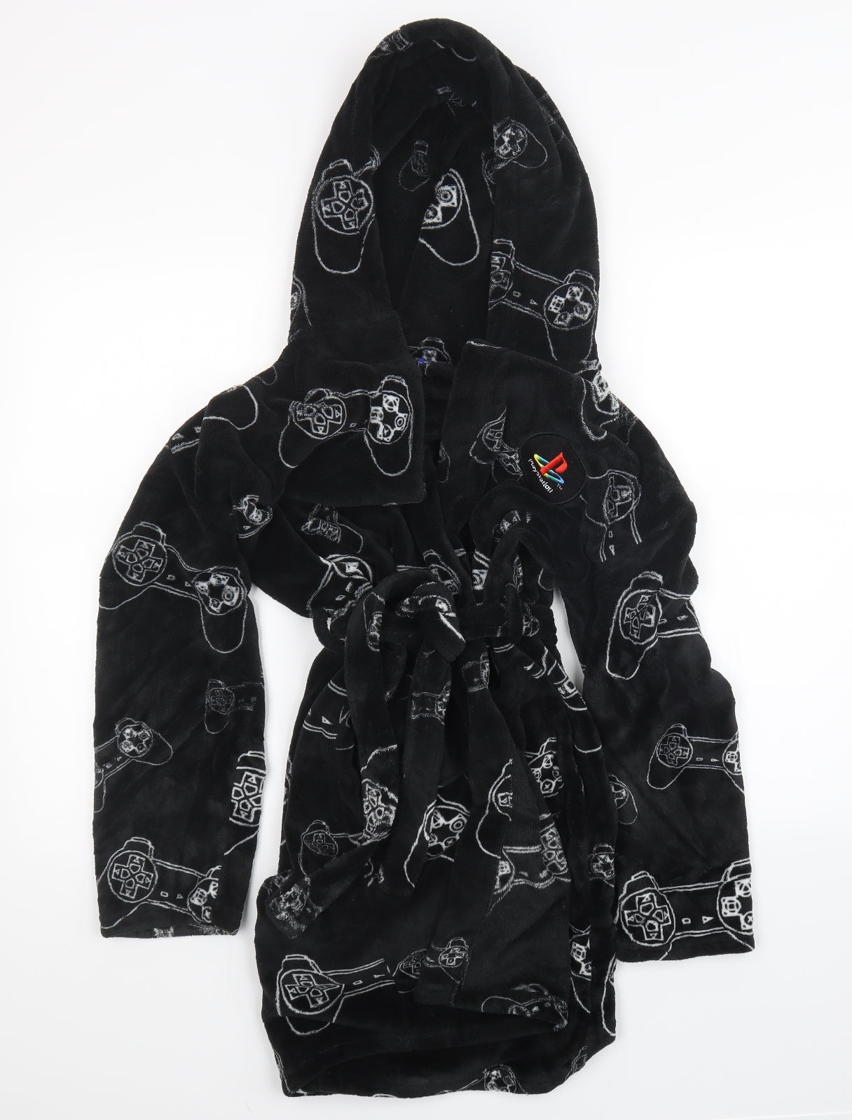 NEXT Boys Black Geometric   Robe Size 11-12 Years  - Play Station