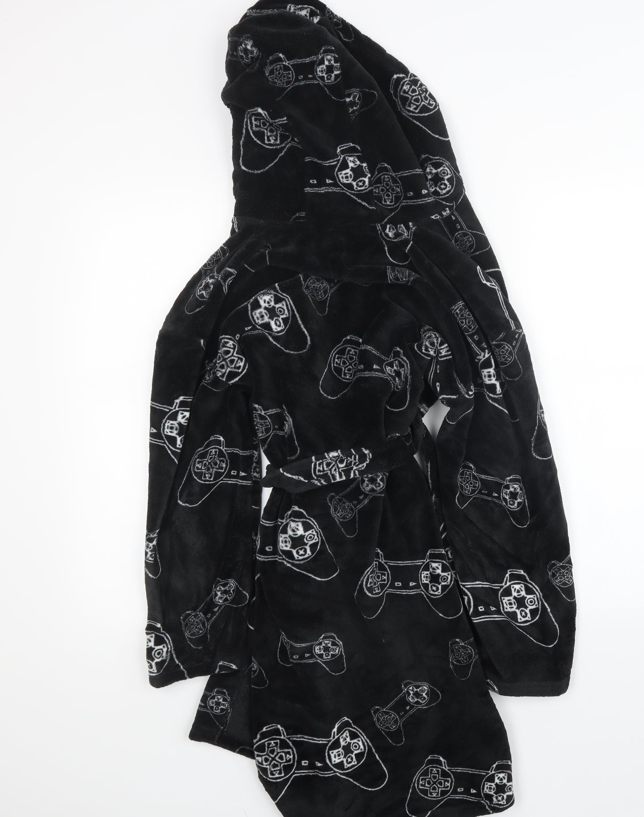 NEXT Boys Black Geometric   Robe Size 11-12 Years  - Play Station