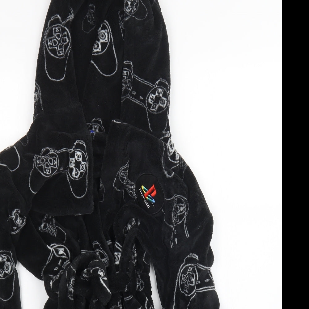 NEXT Boys Black Geometric   Robe Size 11-12 Years  - Play Station