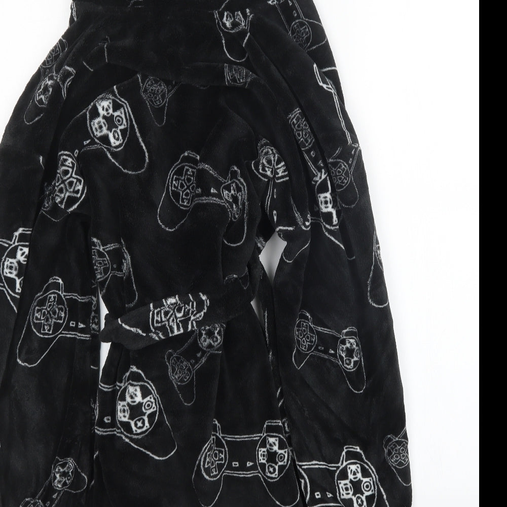 NEXT Boys Black Geometric   Robe Size 11-12 Years  - Play Station