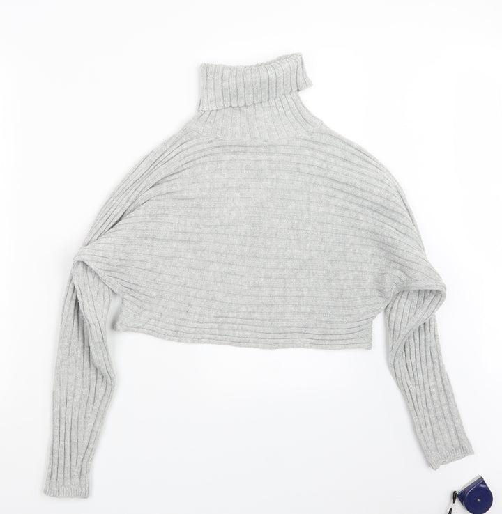 New Look Womens Grey  Knit Pullover Jumper Size S