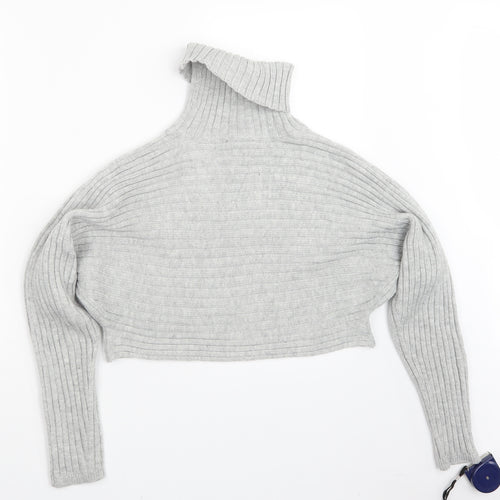 New Look Womens Grey  Knit Pullover Jumper Size S