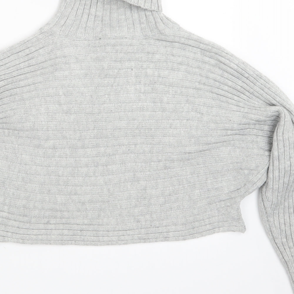 New Look Womens Grey  Knit Pullover Jumper Size S