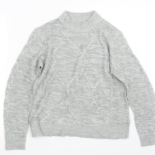 Papaya Womens Grey  Knit Pullover Jumper Size L