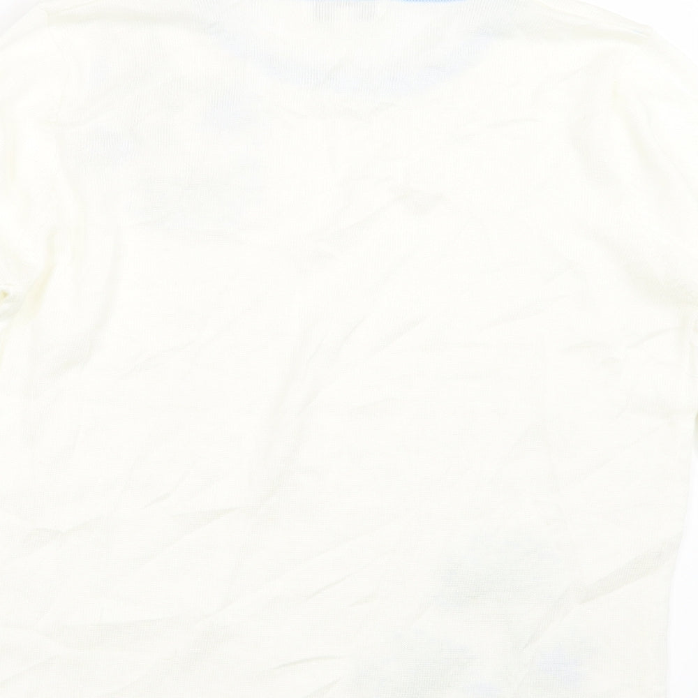 Fay Louise Womens White  Knit Pullover Jumper Size S