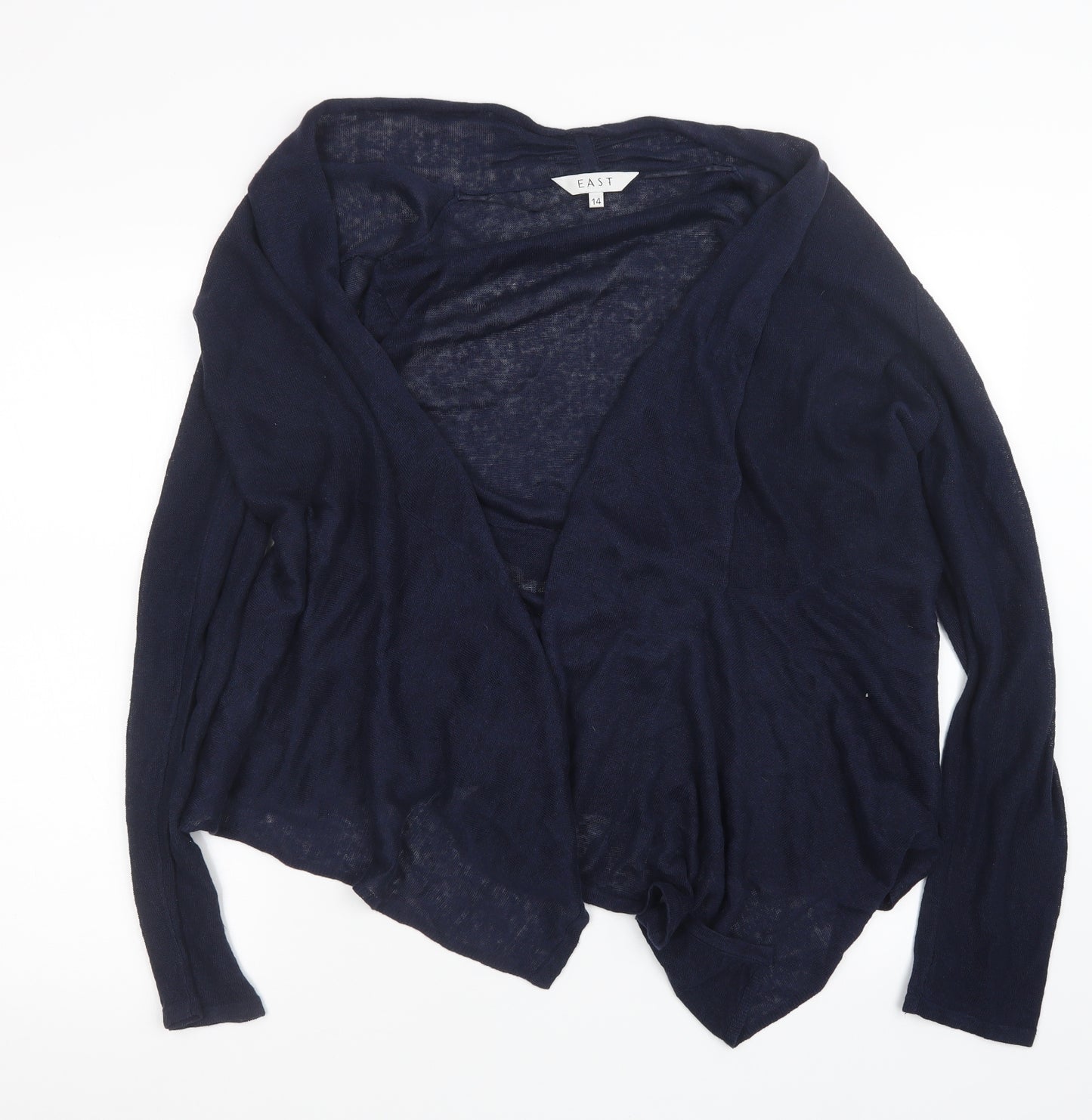 EAST Womens Blue  Knit Cardigan Jumper Size 14