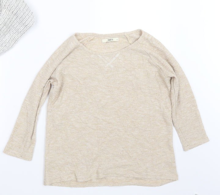 Oasis Womens Beige   Pullover Jumper Size XS