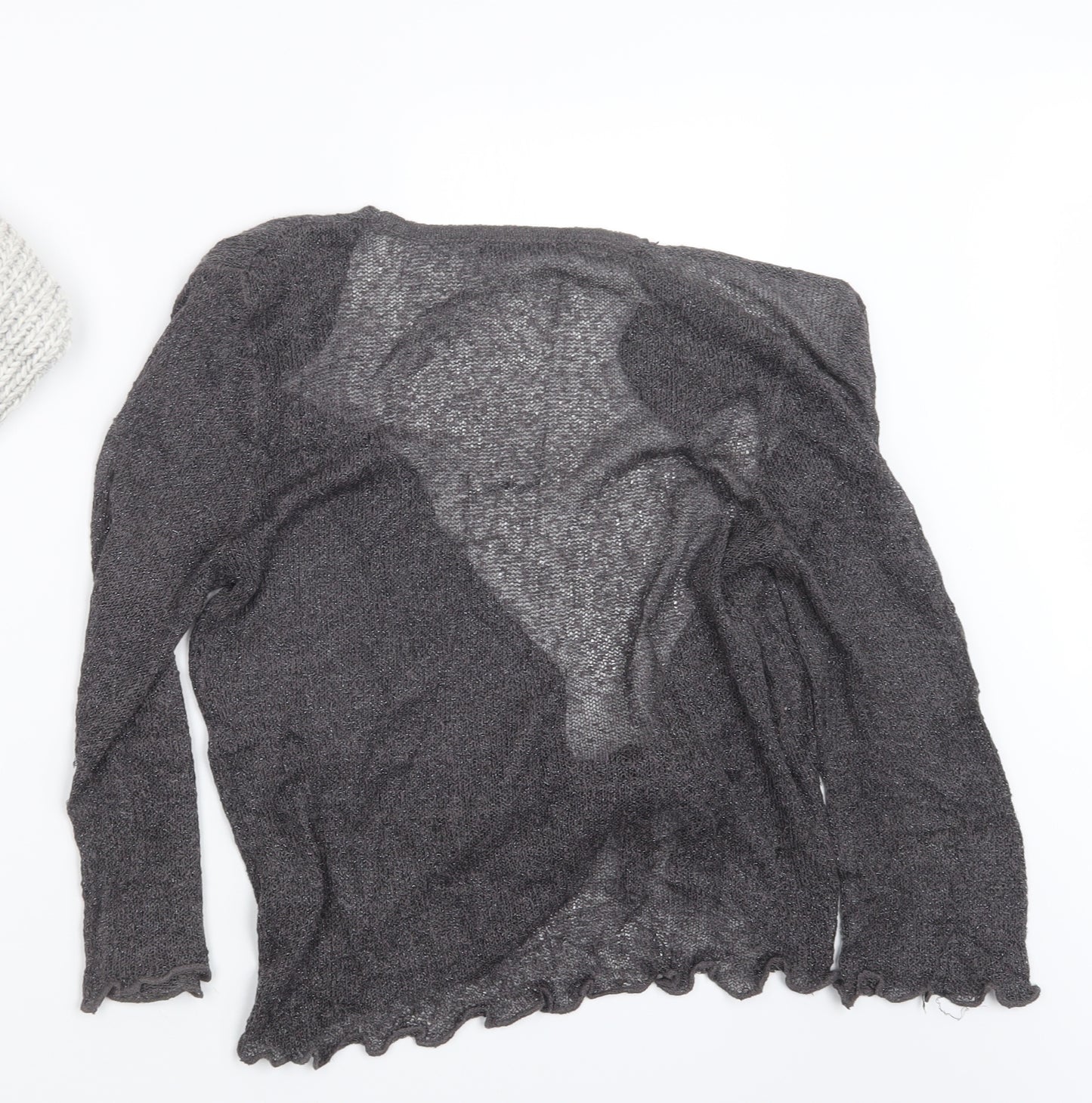 Roman Womens Grey  Knit Cardigan Jumper Size 14