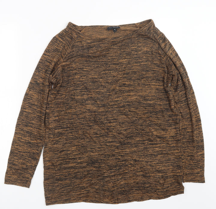 Topshop Womens Black Geometric  Pullover Jumper Size 10
