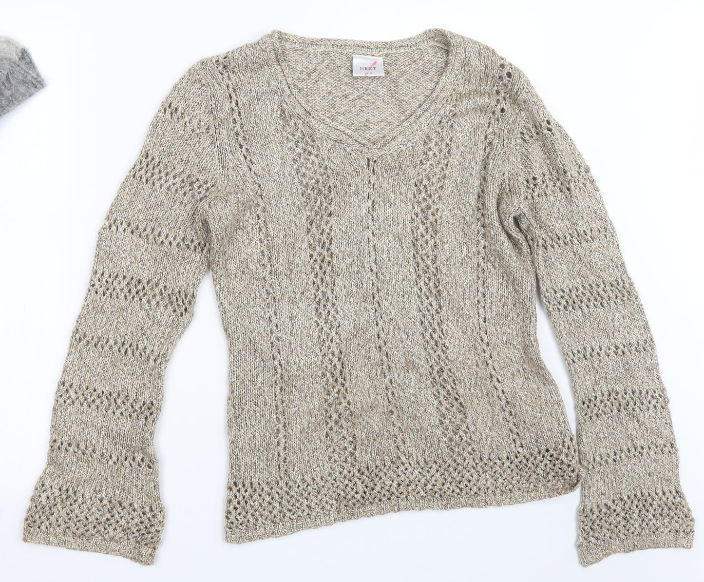 NEXT Womens Gold  Knit Pullover Jumper Size 14