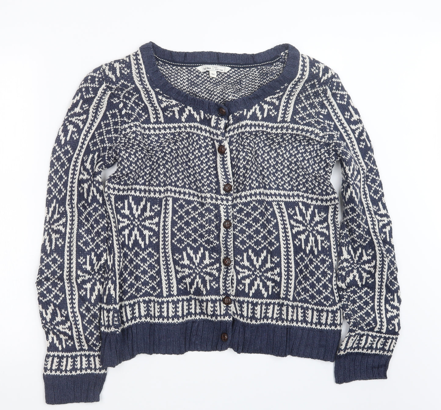 Fat Face Womens Blue  Knit Cardigan Jumper Size 16