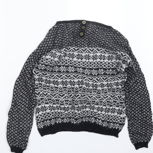 NEXT Womens Black  Knit Pullover Jumper Size 12