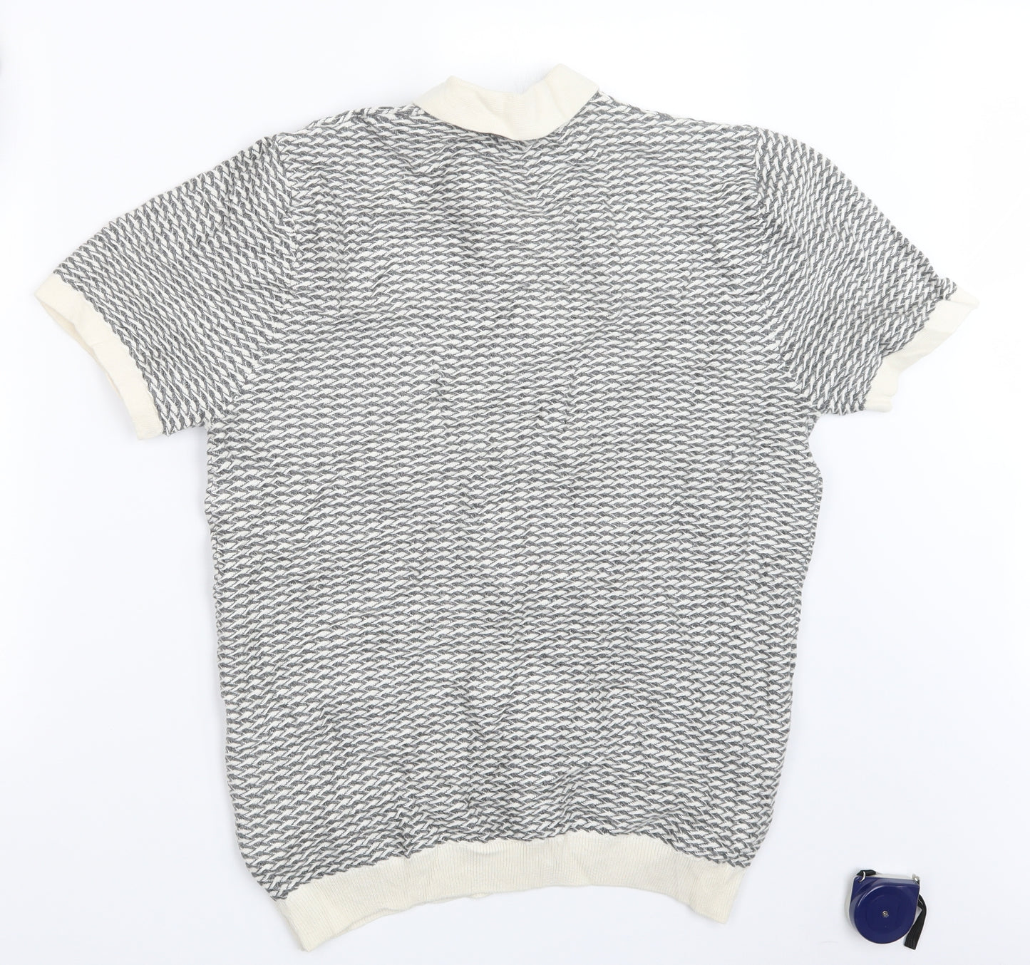 NEXT Mens Grey  Knit  Polo Size M