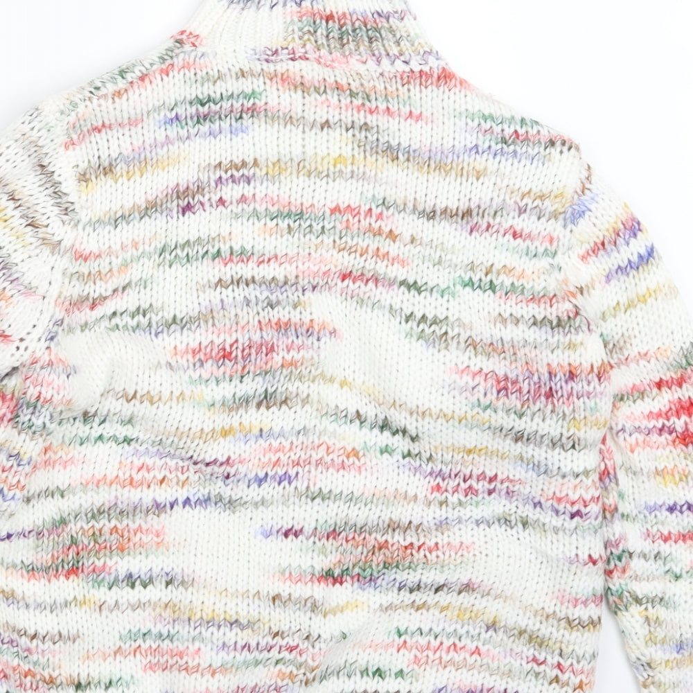 Papaya Womens White  Knit Pullover Jumper Size S