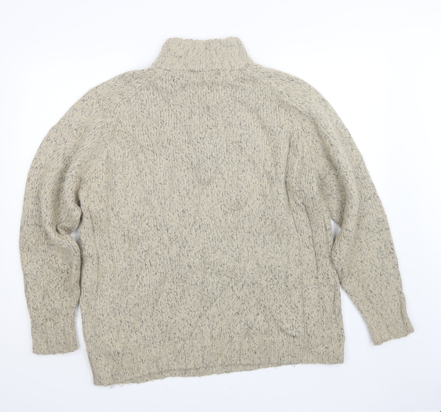 EWM Mens Beige  Knit Pullover Sweatshirt Size L