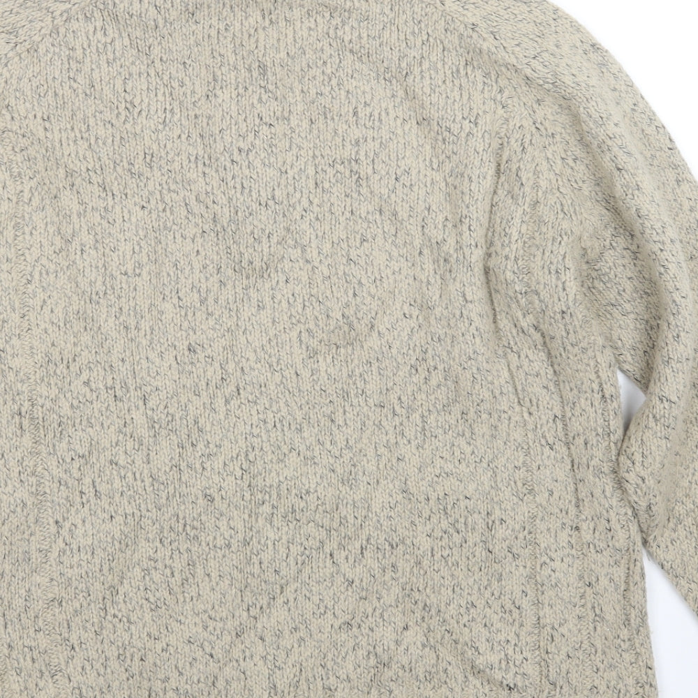 EWM Mens Beige  Knit Pullover Sweatshirt Size L