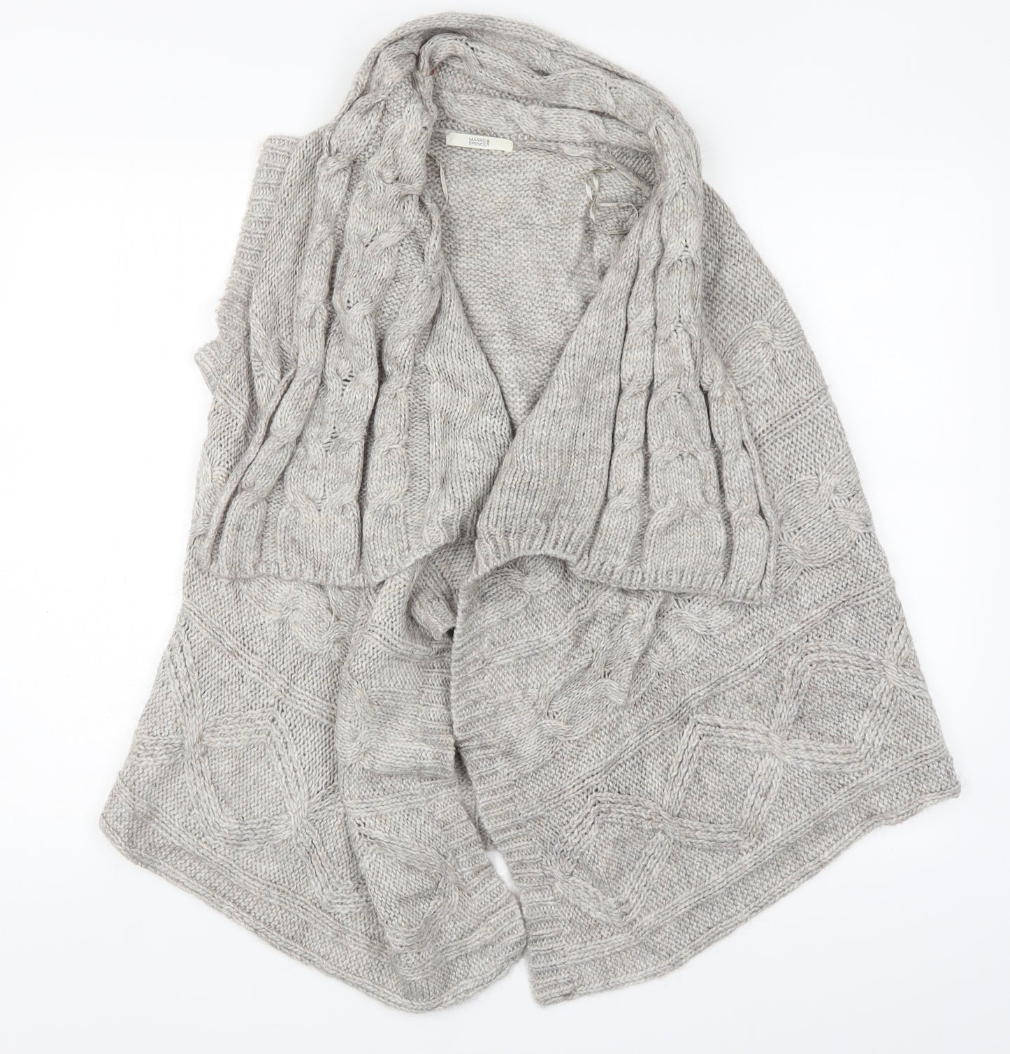 Marks and Spencer Womens Grey  Knit Cardigan Jumper Size 12