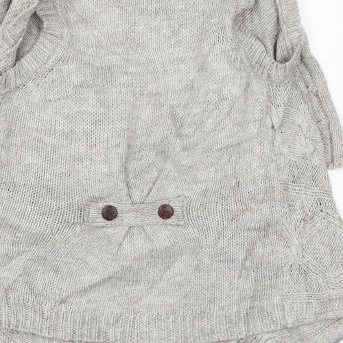 Marks and Spencer Womens Grey  Knit Cardigan Jumper Size 12